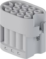 Розеточная контактная вставка REVOS MOT, Size MOT, обжимная фиксация, 10 полюсов + РЕ, 690 V, 16 А, обжимные контакты поставляются отдельно | код 75.012.0053.0 | Wieland