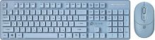 Клавиатура + мышь Оклик S265W клав:голубой мышь:голубой USB беспроводная Bluetooth/Радио Multimedia (1938927) | код 1938927 | Oklick