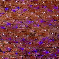 Гирлянда Сеть 2,5х2,5м, черный ПВХ, 432 LED Белые/Синие | код 215-032 | NEON-NIGHT