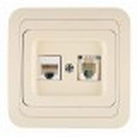 Mimoza Розетка двойная бежевая | код 25038 | Makel