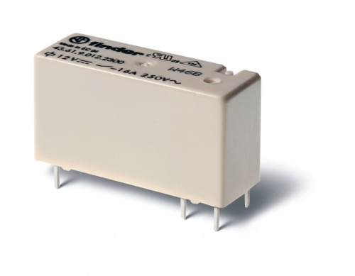 Низкопрофильное миниатюрное электромеханическое реле, монтаж на печатную плату, выводы с шагом 5мм, 1NO 16A, контакты AgSnO2, катушка 12В DС, степень защиты RTII | код 436190124300 | FINDER Низкопрофильное миниатюрное электромеханическое реле, монтаж на печатную плату, выводы с шагом 5мм, 1NO 16A, контакты AgSnO2, катушка 12В DС, степень защиты RTII | код 436190124300 | FINDER