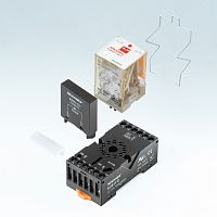 Реле сер. RUB, 3CO, тип пров. 5-1, 24VDC, свет. диод + тест. кноп. | код RUB3C5024LT | Shenler