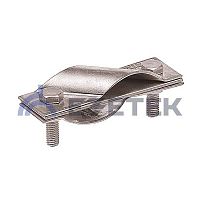 Зажим заземления стержень — стержень диагональный, оцинкованная сталь | код 62825 | ЕЗЕТЕК