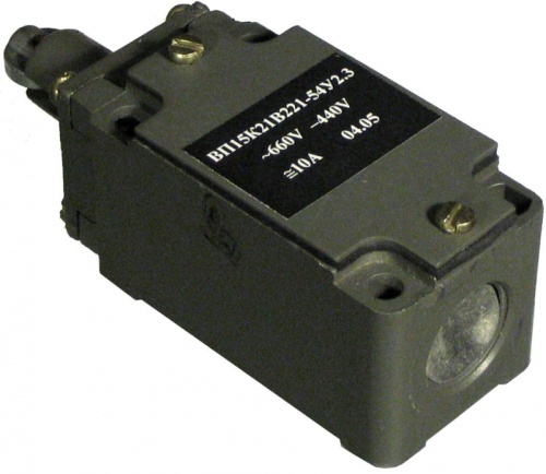 Выключатель путевой ВП-15К21А221-54У2.3, толкатель с роликом, 10А, 1з+1р, полумгновенного действия, IP54 | код A8014-34129511 | РЕЛЕ И АВТОМАТИКА