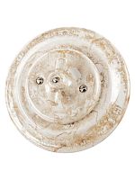 Выключатель скрытой установки фарфоровый поворотный перекрёстный с ручкой (бантик) 10А мраморный «Бо | код SQ1820-0115 | TDM