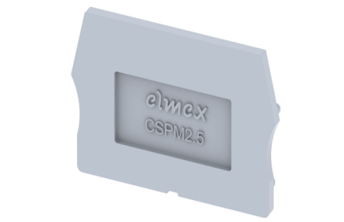 Концевая пластина для клемм, серая CSPM2.5-GREY | код 3910990000 | Elmex