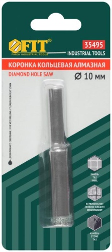 Коронка алмазная кольцевая для керамогранита / мрамора 10 мм | код 35495 | FIT фото 3