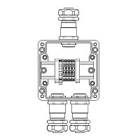 Взрывозащищенная клеммная коробка из полиэстера TBE-P-03-(4xCBC.4-1xTEO.4)-1xKAEPM3MHK-20(A)-2xKAEPM3MHK-20(C)1Ex e IIC Т5 Gb / Ex t | код 1231.031.22.1227 | DKC