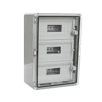 Корпус пластиковый распределительный ЩРН-45 IP65 прозрачная дверь 500х350х190 Промрукав | код PR08.26504 | ПРОМРУКАВ
