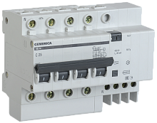 Выключатель автоматический дифференциальный АД14 4п 50А C 50А тип AC (7,4 мод) GENERICA | код. MAD15-4-050-C-030 | IEK 
