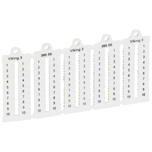 Листы с этикетками для клеммных блоков Viking 3 - вертикальный формат - шаг 5 мм - цифры от 1 до 10 | код 039555 | Legrand Листы с этикетками для клеммных блоков Viking 3 - вертикальный формат - шаг 5 мм - цифры от 1 до 10 | код 039555 | Legrand