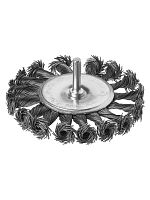 Щетка для дрели плоская, 100 мм, плетеные пучки стальной проволоки d 0,5 мм, Рубин, TDM | код SQ1096-0204 | TDM