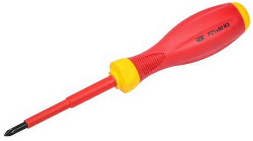 Отвертка диэлектрическая крестовая PZ1х80 K3 1000В ARMA2L 3 | код. A2L3-SC30-K3-PZ-10-080 | IEK