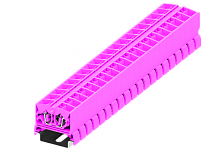 254389 Клемма TB 2-2 проходная на DIN-рейку SP35, фронт.подключение, сеч. 2.5мм2, розов., шт | код 254389 | SUPU
