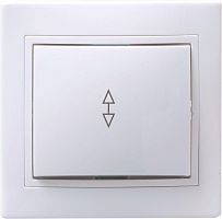 Выключатель 1-клавишный КВАРТА, скрытый монтаж, белый | код. EVK12-K01-10-DM | IEK