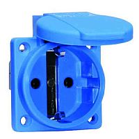 Розетка встраиваемая Schuko 16A, 3p, 250V, IP54, Bals синяя 71094 | код 71094 | Bals