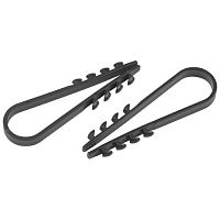 Дюбель-хомут для круглого кабеля 19-25 мм чёрный (100 штук) NO-224-227 | код Б0066267 | ЭРА