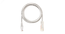 Патч-корд U/UTP 2 пары Cat 5 110-RJ45/8P8C Ethernet 7х0192мм LSZH серый 3м | код NMC-PC2UD05E-030-C-GY | NIKOMAX
