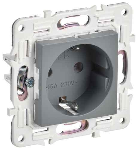 SKANDY Роз. с з/к без з/ш 16А SK-R05Gr сер. IEK | код SK-R11-16-K03 | IEK
